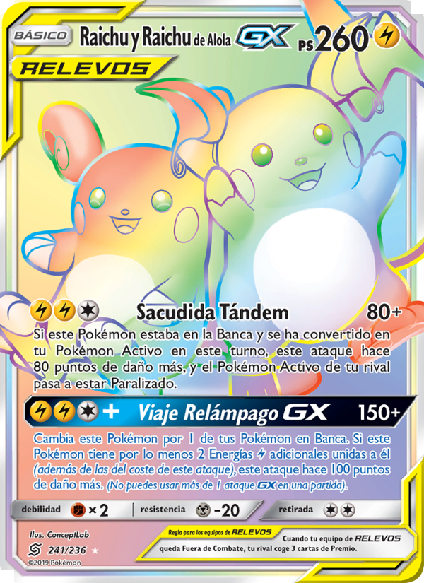 Raichu y Raichu de Alola GX