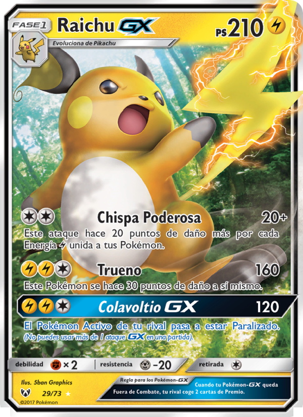 Raichu GX from Leyendas Luminosas