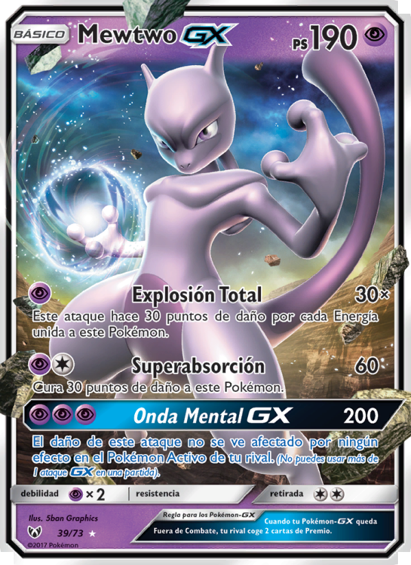 Mewtwo GX from Leyendas Luminosas