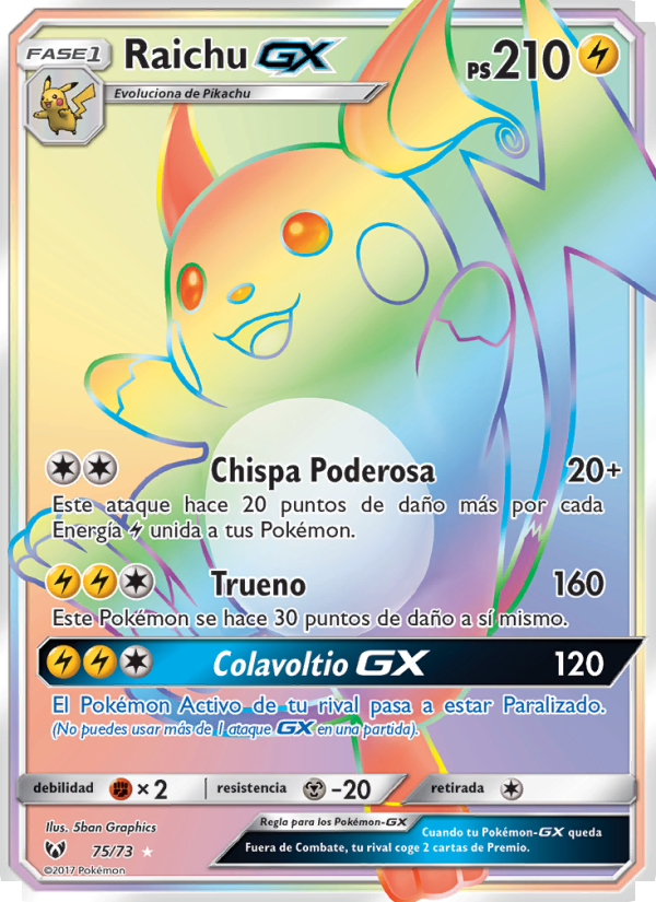 Raichu GX from Leyendas Luminosas