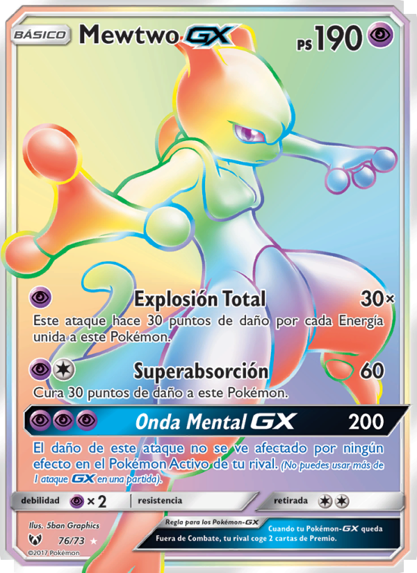 Mewtwo GX from Leyendas Luminosas