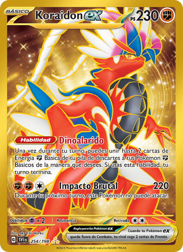 pokemon tcg scarlet and violet 254 198 koraidon ex card - & - Base Set - Listed cards may have imperfections. Koraidon ex - Escarlata y