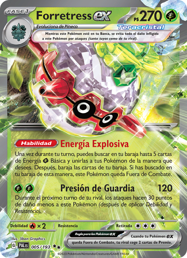 Forretress ex from Evoluciones en Paldea