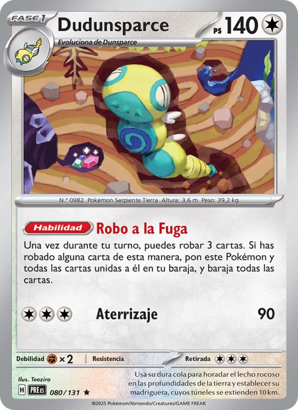 Dudunsparce from Evoluciones Prismáticas