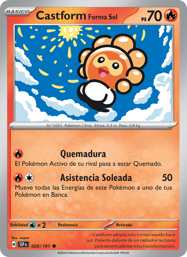 Castform Forma Sol