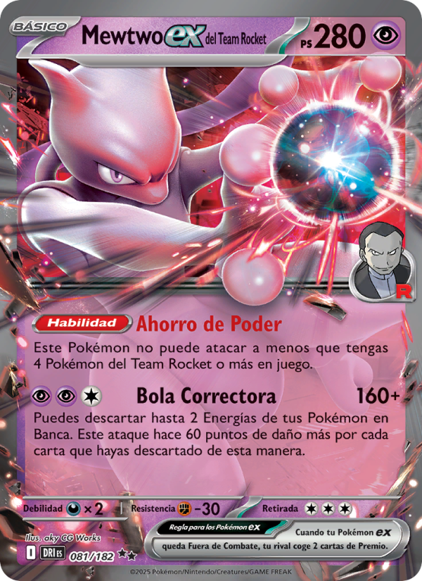 Mewtwo ex del Team Rocket from Rivales Predestinados