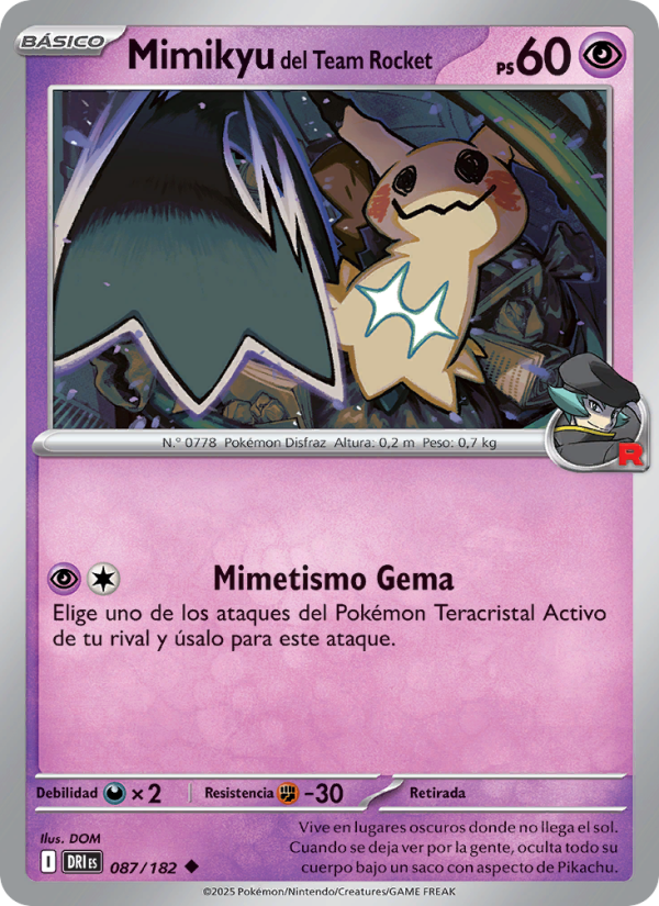 Mimikyu del Team Rocket from Rivales Predestinados
