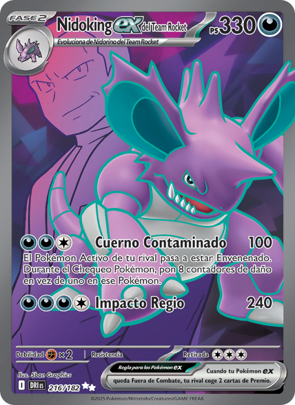 Nidoking ex del Team Rocket