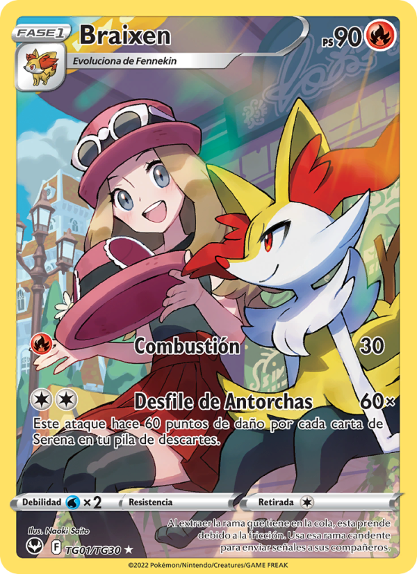 Braixen from Tempestad Plateada