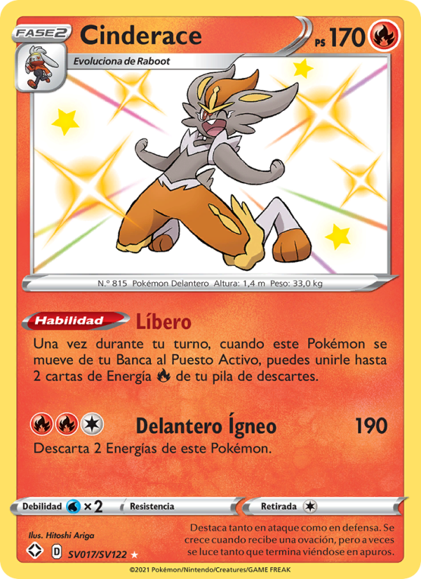 Cinderace from Destinos Brillantes