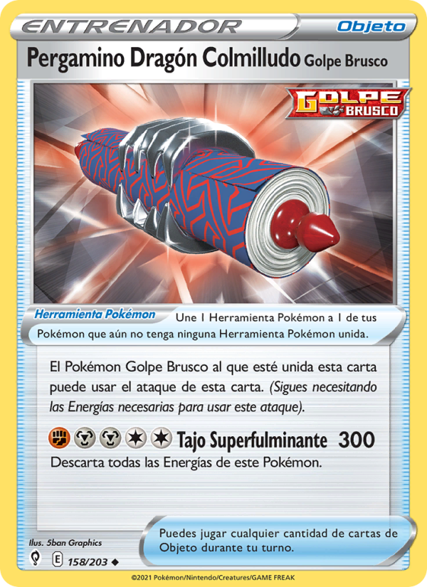 Pergamino Dragón Colmilludo Golpe Brusco