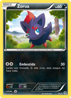 Zorua from Kit de Entrenador XY (Pikachu Enmascarada)