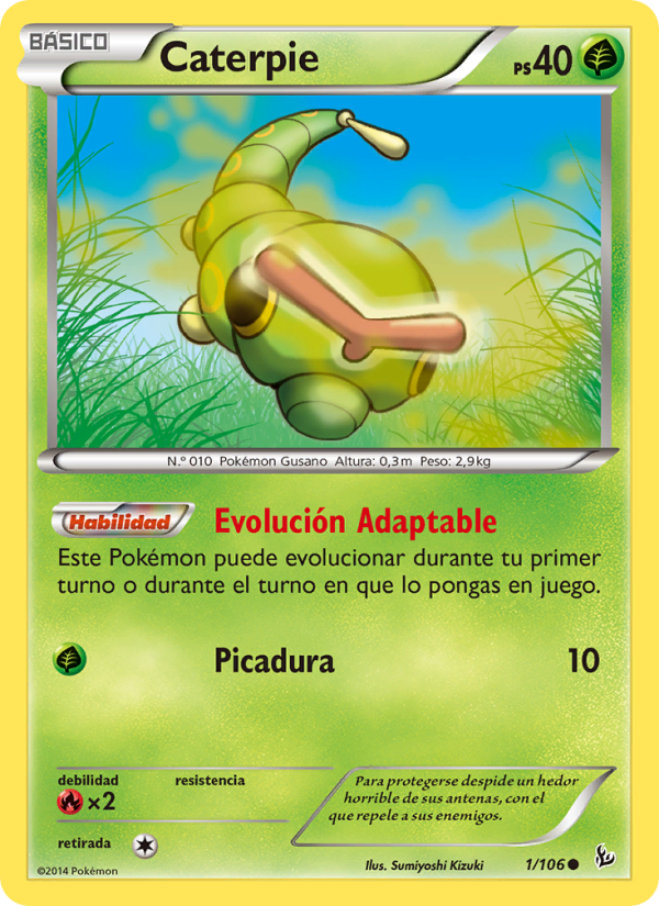Caterpie from Destellos de Fuego
