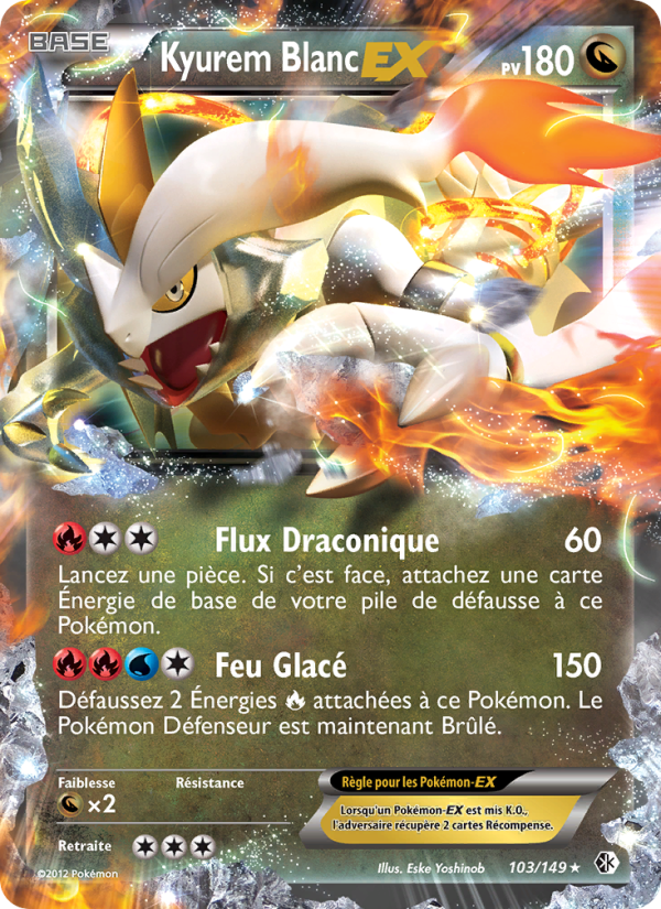 Kyurem Blanc EX from Frontières Franchies
