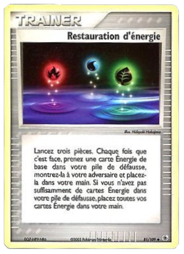 Restauration d'énergie