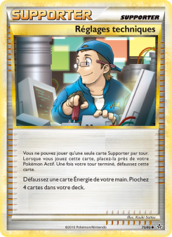 Réglages techniques