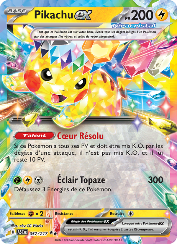 Pikachu-ex from Héros Transcendants