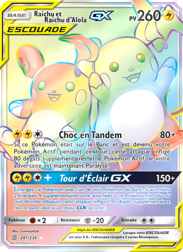Raichu et Raichu d’Alola GX