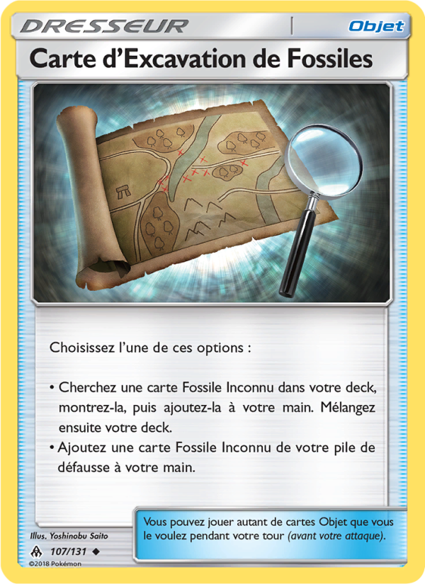 Carte d’Excavation de Fossiles