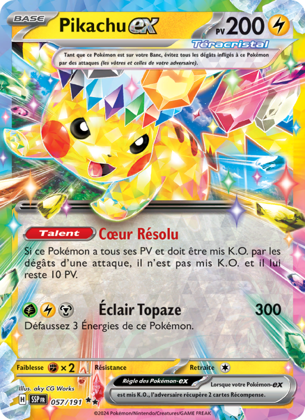 Pikachu-ex from Étincelles Déferlantes