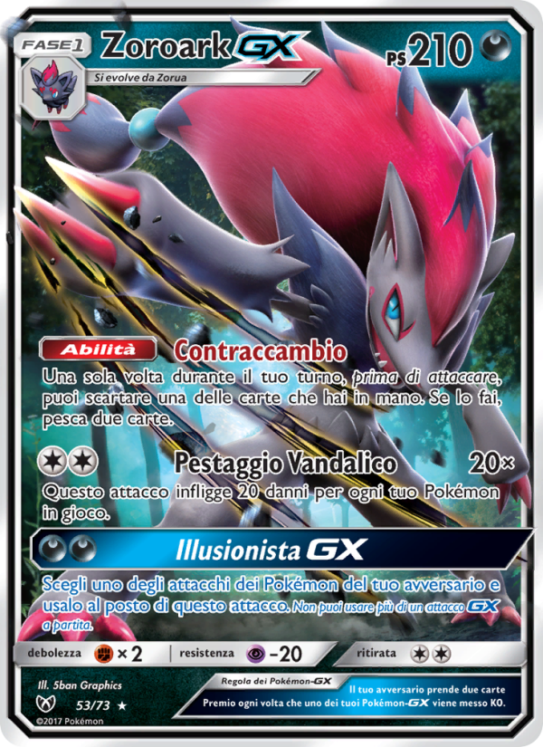 Zoroark GX from Leggende Iridescenti