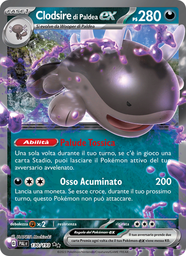 Clodsire di Paldea-ex from Evoluzioni a Paldea