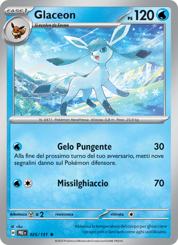 Glaceon from Evoluzioni Prismatiche