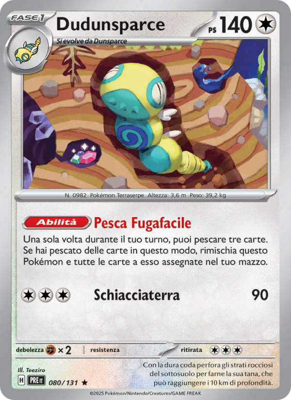 Dudunsparce from Evoluzioni Prismatiche