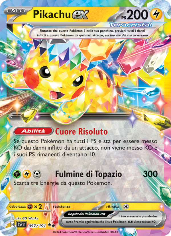 Pikachu-ex from Scintille Folgoranti