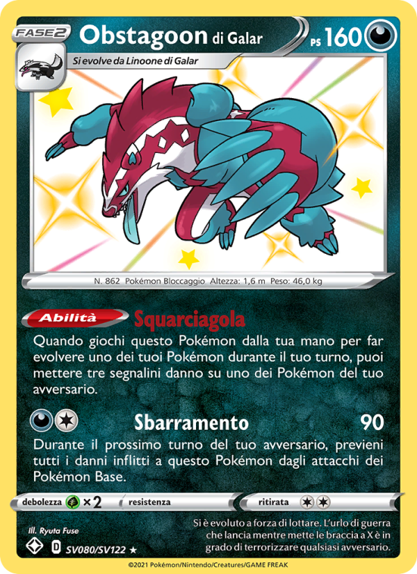 Obstagoon di Galar from Destino Splendente
