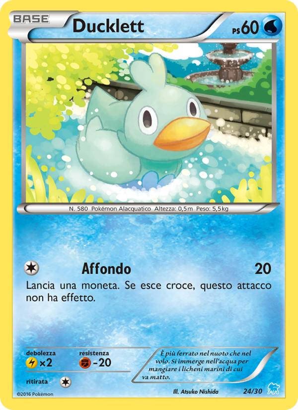 Ducklett from XY trainer Kit (Suicune)