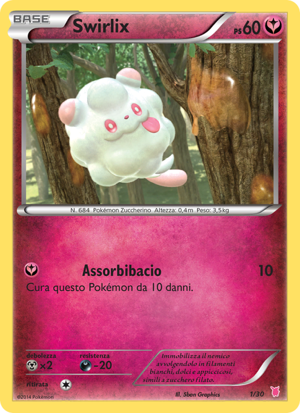 Swirlix from XY trainer Kit (Wigglytuff)