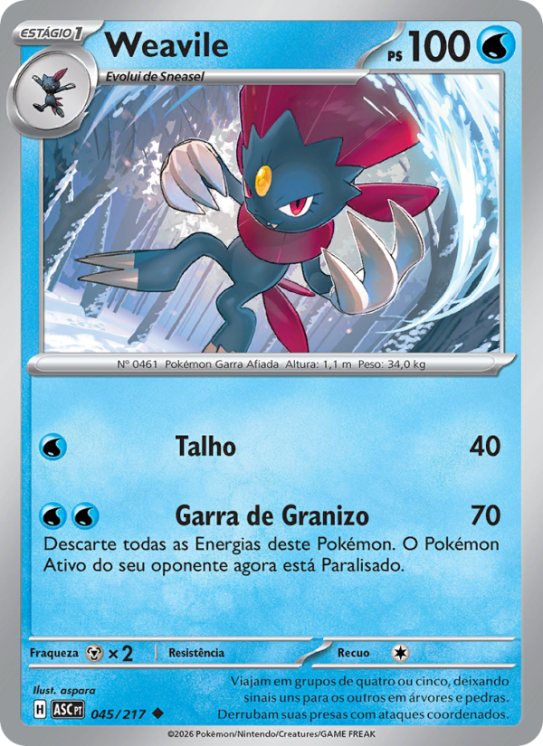 Weavile from Heróis Excelsos