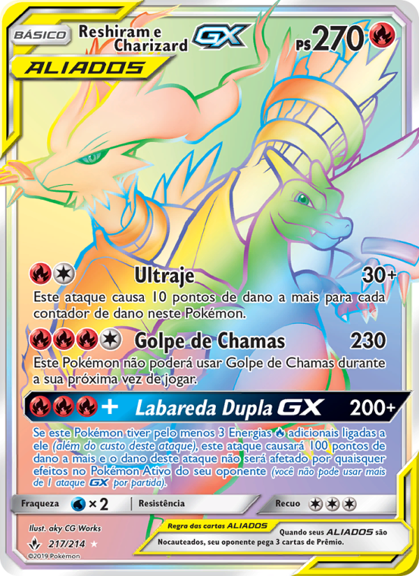 Reshiram e Charizard GX