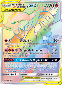 Reshiram e Charizard GX