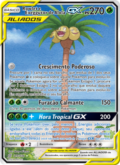 Rowlet e Exeggutor de Alola GX