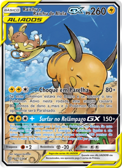 Raichu e Raichu de Alola GX
