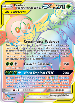 Rowlet e Exeggutor de Alola GX