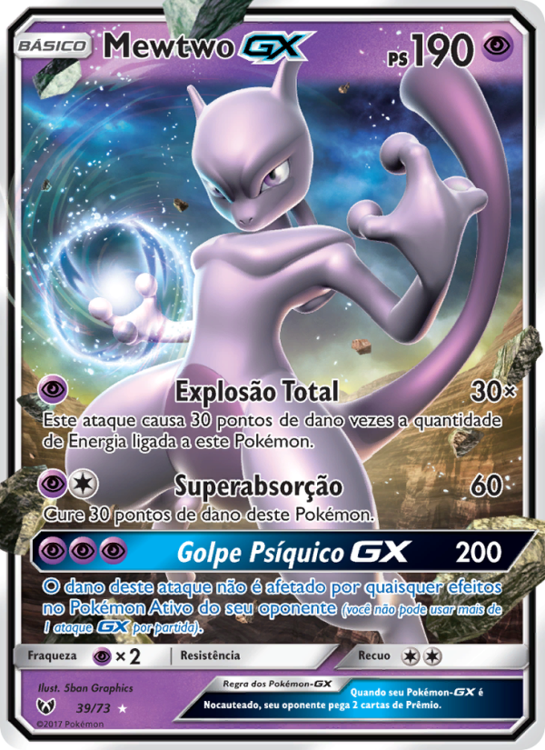 Mewtwo GX from Lendas Luminescentes