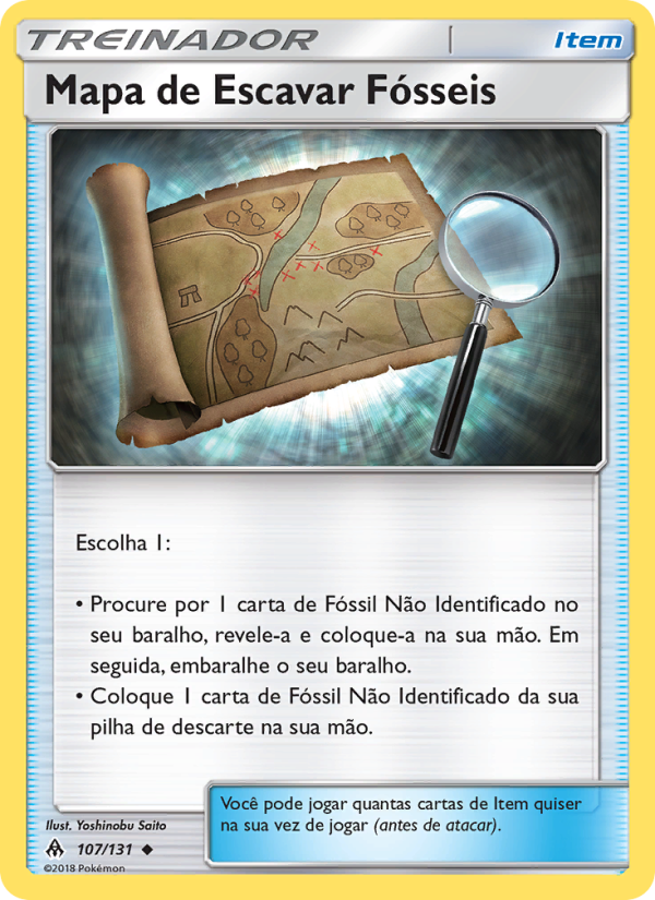 Mapa de Escavar Fósseis