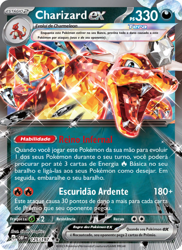 Charizard ex from Obsidiana em Chamas