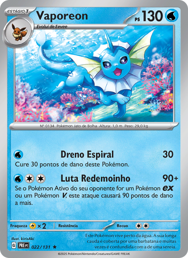 Vaporeon from Evoluções Prismáticas