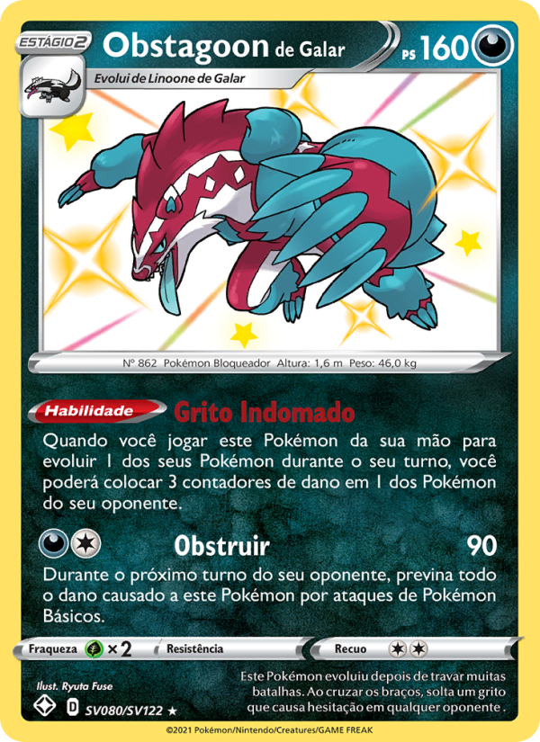 Obstagoon de Galar from Destinos Brilhantes 