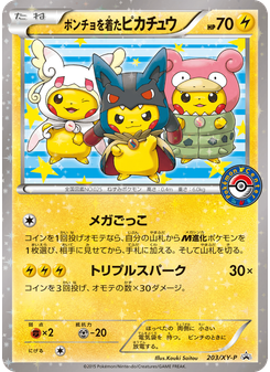 ポンチョを着たピカチュウ