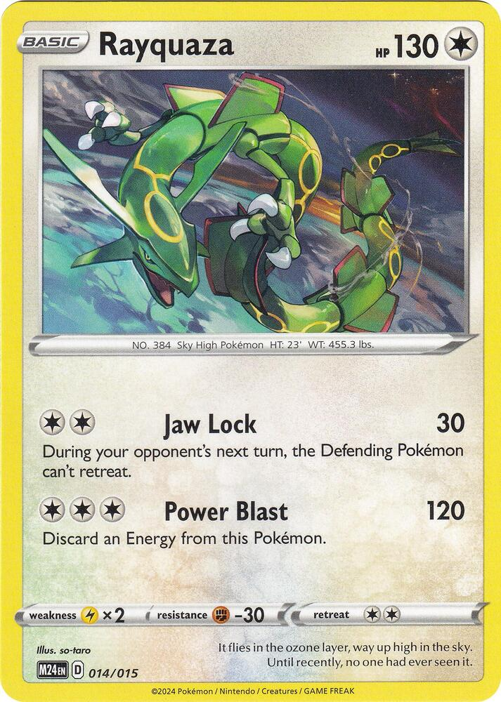 Rayquaza — Common card from McDonald's Collection 2024