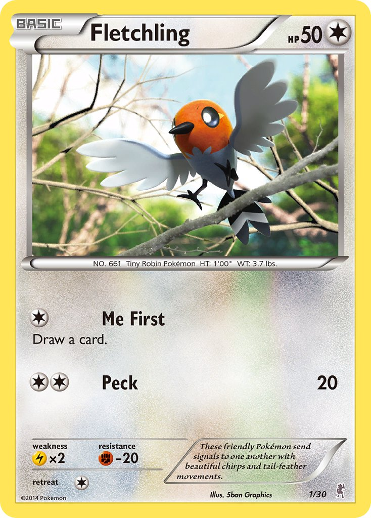 Fletchling — Common card from XY trainer Kit (Bisharp)