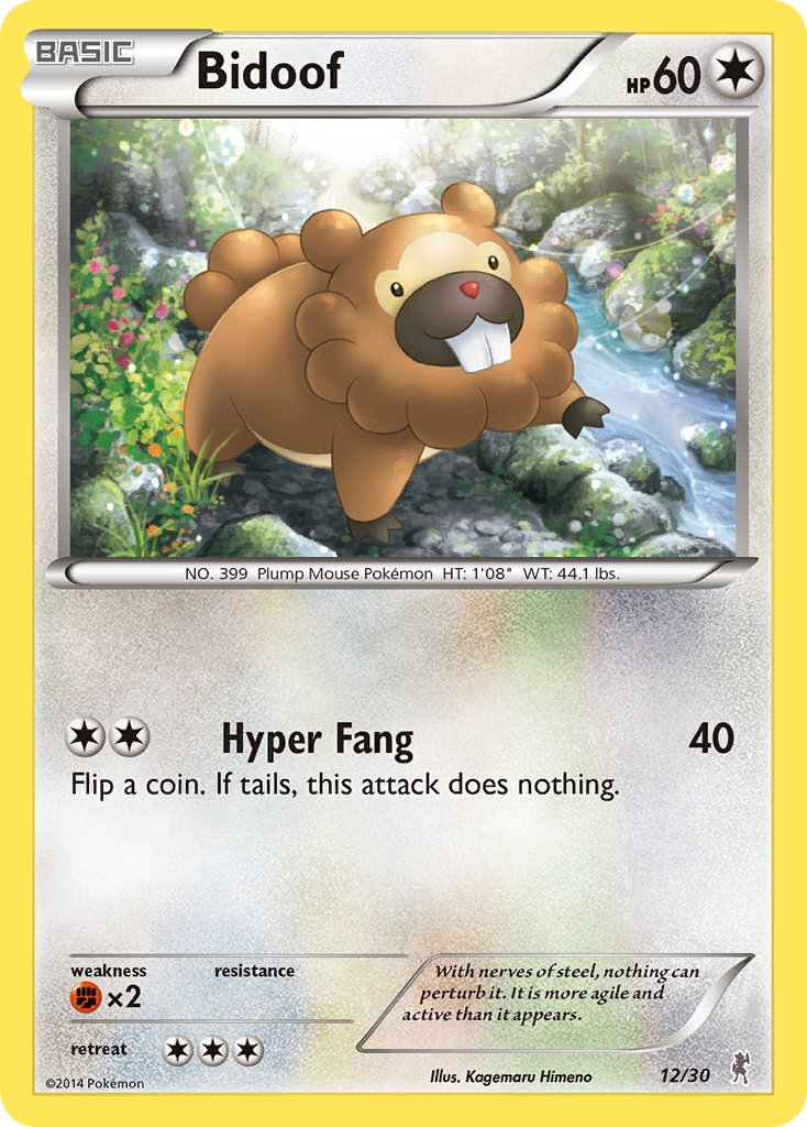 Bidoof — Common card from XY trainer Kit (Bisharp)
