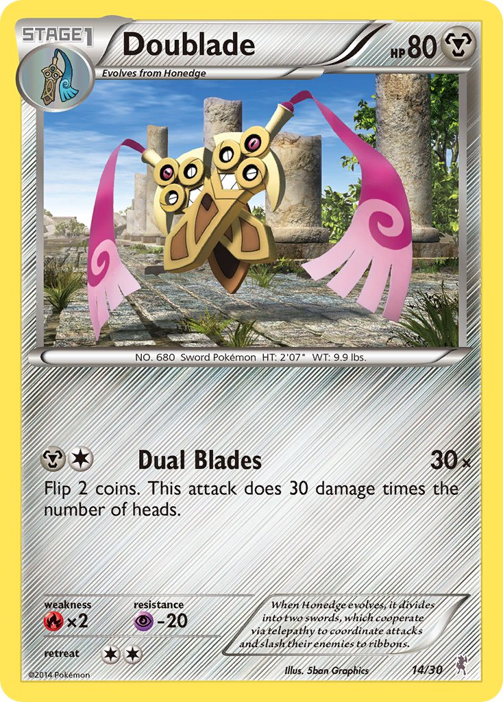 Doublade — Uncommon card from XY trainer Kit (Bisharp)