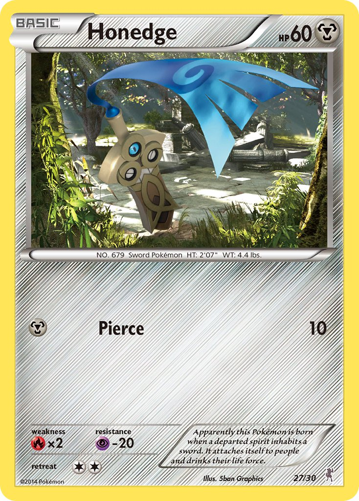 Honedge — Common card from XY trainer Kit (Bisharp)