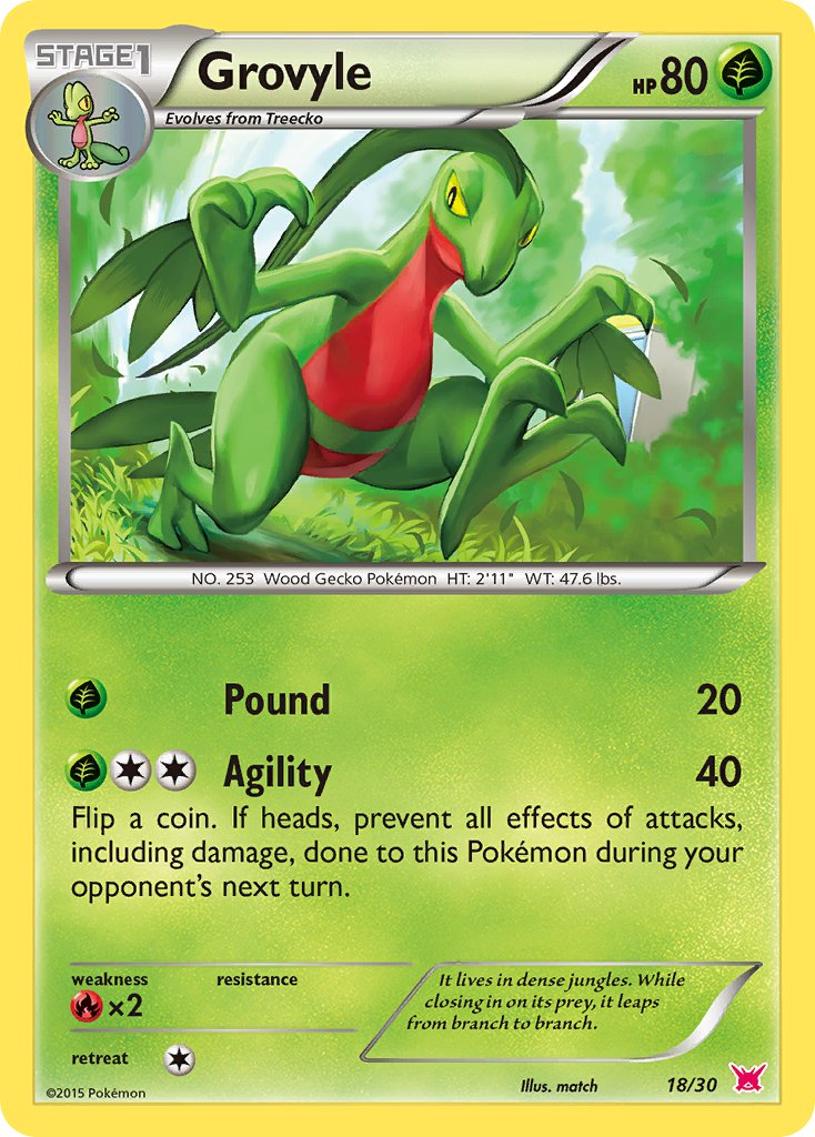 Grovyle — Uncommon card from XY trainer Kit (Latias)